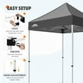 thumbnail image 5 of EAGLE PEAK 5x5 Pop Up Canopy Tent Instant Outdoor Canopy Easy Set-up Straight Leg Folding Shelter (Gray), 5 of 11