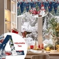 thumbnail image 5 of Winter Christmas Tie Up Valances Curtain, Snowman Truck Christmas Ball Tree Blue Adjustable Rod Pocket Short Window Treatment Tie Up Curtains Valances for Kitchen Living Room Bathroom 54x18 Inches, 5 of 9