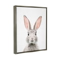 thumbnail image 3 of Stupell Industries Rabbit Face Portrait Animals & Insects Painting Gray Floater Framed Art Print Wall Art, 25 x 31, 3 of 9