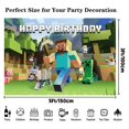 thumbnail image 3 of Toile de Fond Fête d'Anniversaire Minecraft Toile de Fond Thème Décoration Bannière, 3 of 3