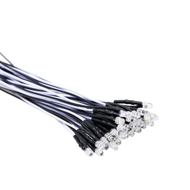 Edgelec 30 Uds 12 Voltios 3Mm Luces Led Blancas Diodos Emisores ...