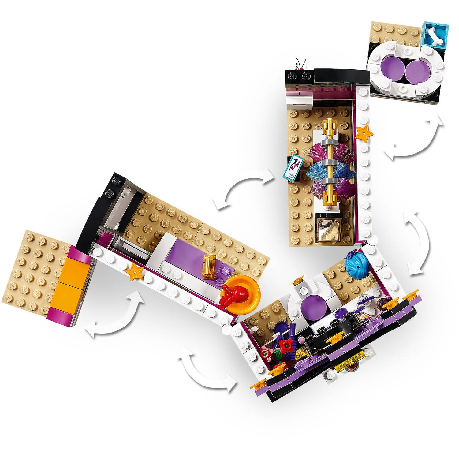 Free Shipping LEGO Friends 41104 Pop Star Dressing Room Building Kit Walmart
