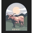 thumbnail image 5 of Western Howdy Cow Long Sleeve Adult Hooded Sweatshirt-Medium-Black, 5 of 6