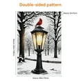 thumbnail image 2 of Washable Winter Garden Flag Versatile Winter Block Street Lamp Camper Decorations Snowy Scene Double Colored Garden Flags for House Home Outdoor Decoration (28x40 Inches), 2 of 6