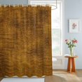 thumbnail image 4 of Gold Brown Shower Curtains for Bathroom, Farmhouse Linen Texture Waterproof Fabric Shower Curtain, Decorative Bathroom Curtain for Bathtub, 72"x84", No Hooks Included, 4 of 9