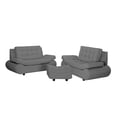 thumbnail image 1 of Sala Bali Rogga (Love Seat, Love Seat, Taburete) Gris Oscuro, 1 of 8