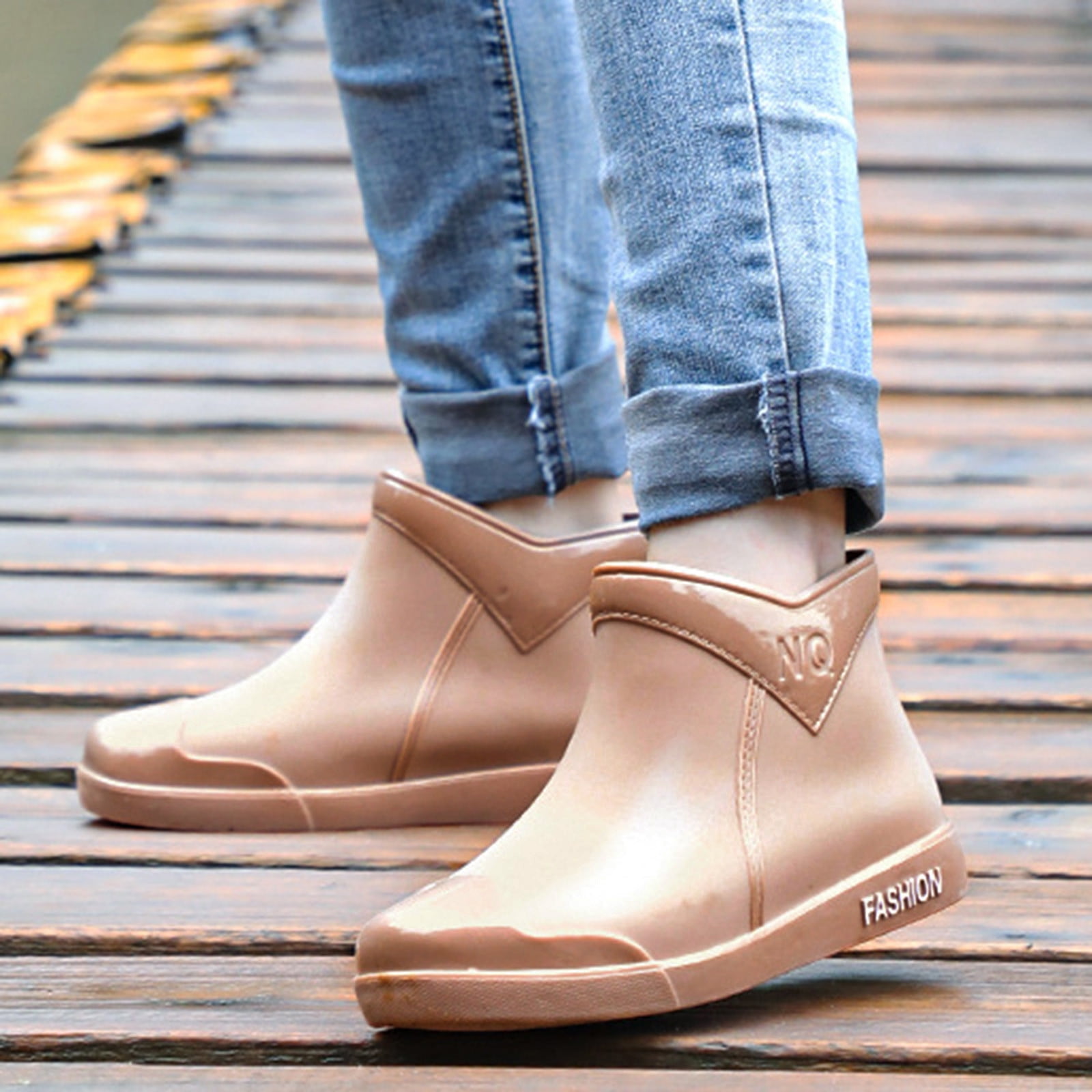 2025 Ladies Short Rain Boots Rain Shoes for Women Size 9 Waterproof Garden Shoes Non Ladies Comfortable insole Lightweight Ankle Rain Winter