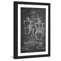 "Coffee Mill 1905 Chalk" Framed Painting Art Print