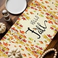 thumbnail image 2 of Hello Fall Cotton Linen Table Runner, Washable Table Runners for Kitchen, Dining Room, Holiday, Home Party Table Decor, 13x48 Inches, 2 of 9