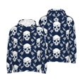 thumbnail image 6 of Bingfone white arrow Skull Men's Drawstring Hoodie Long Sleeve Pocket Sweatshirts-XX-Large, 6 of 6