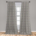 thumbnail image 5 of Ambesonne Grey White Curtains, Medieval Art, Pair of 28"x95", Grey Black White, 5 of 5