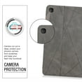 thumbnail image 5 of Dteck Case for Samsung Galaxy Tab S6 Lite 10.4" SM-P610 (2020 Released), Luxury Leather Rhombus Patterned Wallet Card Holder Cover Folio Protective Kickstand Cover,Gray, 5 of 5