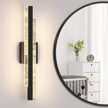 Matte Black Modern Bathroom Vanity Light 24 inch Dimmable LED Bath Bar Light Fixtures Over Mirror Wall Sconce Picture Lights for Paintings Cabinets Bedroom