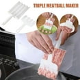 LEARNEVER Kitchen Triple Meatball Maker, Meat Ball with Ball Cutting