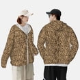 thumbnail image 4 of Balery Leopard Print Brown Men's Women's UPF 50+ Sun Protection Lightweight Hoodie Performance Long Sleeve Shirt for Fishing Running-3X-Large, 4 of 7