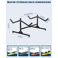 thumbnail image 4 of QinaQin Support de Kayak Robuste, Double Face à une Seule Couche, Peut Ranger Deux Kayaks, avec Roues et Sangles, Convient à une Utilisation Intérieure et Extérieure, 4 of 8