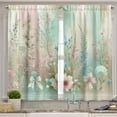 thumbnail image 2 of Ambesonne Floral Valance & Curtain 3 Pcs Set, Dreamy Farmhouse Flowery Art, 55"x24", Almond Green Grey Yellow, 2 of 7