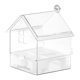 thumbnail image 1 of Comedero externo extensible para loros, comedero para pájaros, fácil de llenar, sujetar y limpiar, baño para pájaros transparente, 1 of 8