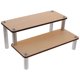 thumbnail image 2 of Wooden Riser Display Shelf Multi-Tier Organizer For Cosmetics Khaki Strong Display 1Set, 2 of 4