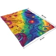 thumbnail image 4 of Colorful Circular Pattern Blanket,Comfortable Soft Flannel Throw Blanket,All Season,Warm Lightweight Blankets for Sofa Bed Couch Living Room Chair,60"x80", 4 of 4