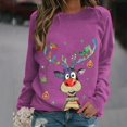 thumbnail image 1 of Puntoco Navidad moda mujer Casual manga larga impreso señoras sudaderas tops Puntoco Puntoco-6329, 1 of 8