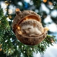 thumbnail image 4 of Honmine Resin Forest Animal Ornaments, Cute Hazelnut Themed 3D Figurines, Woodland Creature Decor for Christmas Tree, Shelf, Holiday Display, 4 of 5