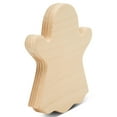 thumbnail image 3 of Chunky Ghost Wooden Cutout 4 x 3-1/2-inch, Pack of 10 Craft Ghosts, Halloween Wood Cutouts for Fall Decor Tiered Tray, by Woodpeckers, 3 of 6