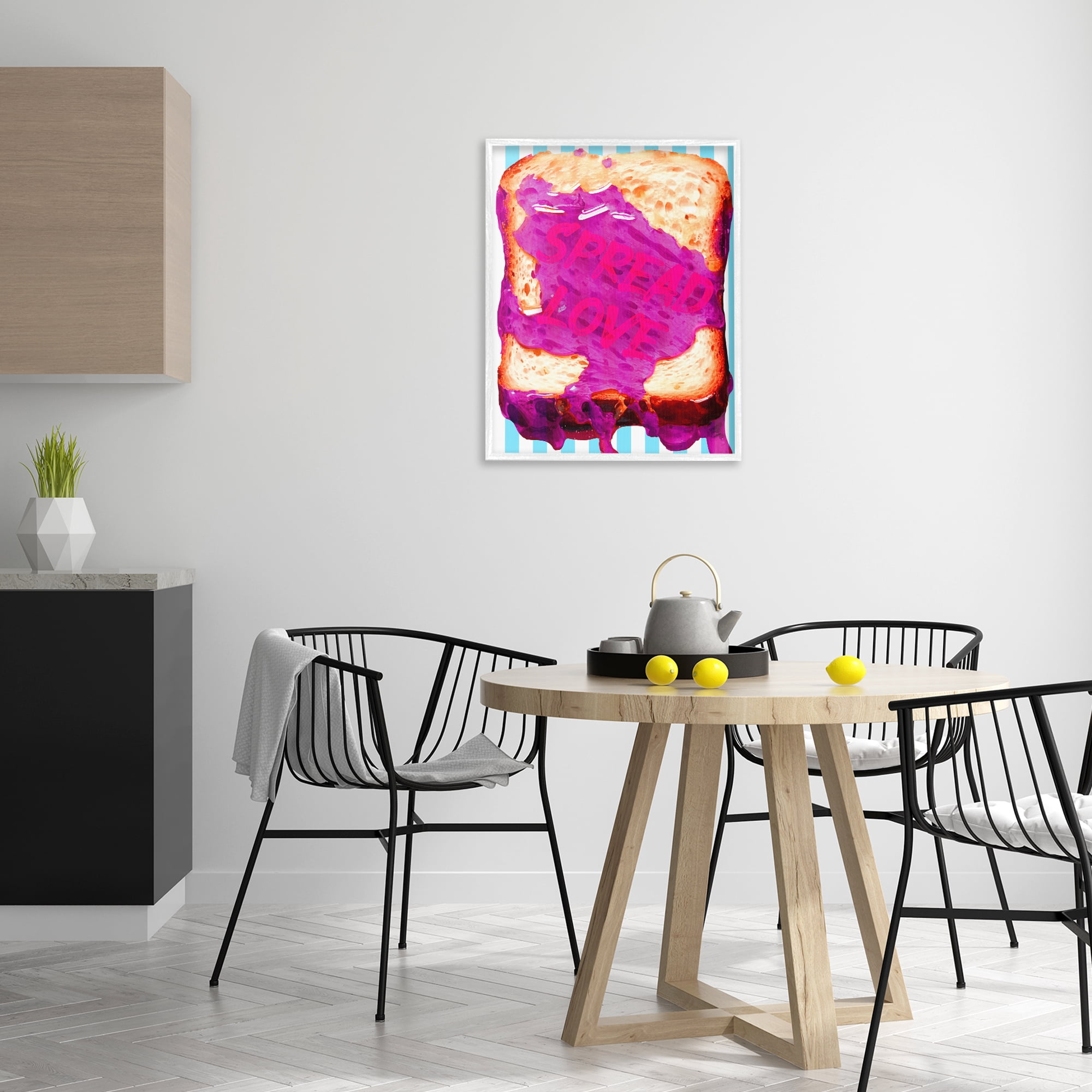 Stupell Industries Spread Love Toast Food & Beverage Painting White Framed Art Print Wall Art, 24 x 30
