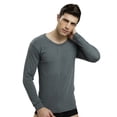 thumbnail image 2 of Ropa interior térmica básica de manga larga fina de algodón para hombre de otoño e invierno, chaqueta de una sola pieza, 2 of 2