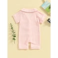 thumbnail image 4 of Suealasg Baby Boys Girls Pajamas Jumpsuit Infant Short Sleeve Lapel Button Romper Bodysuits Newborn Summer One Piece Clothes, 4 of 8