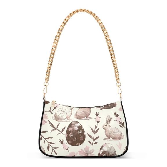 Chocolate Easter Eggs Rabbits Women Handbags Shoulder Bag Cross Body Bag with Crossbody Strap Hobo Bags Chain Strap