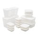 thumbnail image 2 of 17 paneras con tapa, cajas para pasteles, contenedores transparentes de PP para almacenar alimentos. Blanco, 2 of 9