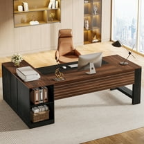 Tribesigns 78" L-Shaped Office Desk with Drawers, Storage Shelves, and Cabinet for Home Office