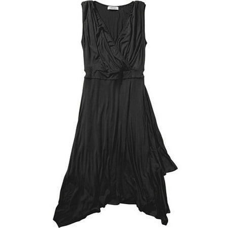 Women's Plus Jersey Dress with Handkerchief Hem