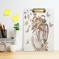 thumbnail image 6 of FMSHPON Spring Bike Flower Butterfly Clipboard Hardboard Wood Nursing Clip Board and Pull for Standard A4 Letter 13x9 inches, 6 of 8