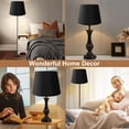 thumbnail image 3 of Fabric Small Lamp Shade Hand Crafted Table Floor Light E27 E14 Dual Use Conical Lamp Shade, 3 of 7