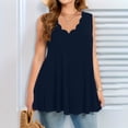 thumbnail image 2 of CHUMUD Plus Size Workout Tank Tops for Women Athletic Loose Fit Top Trendy Sleeveless Ruffle V-Neck Babydoll Gym, 2 of 5