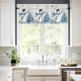 thumbnail image 3 of Christmas Curtain Valances Set Retro Green Pine Tree Leaf Pine Cones Linen Plaid Kitchen Curtains 24&nbsp;inch Length Rod Pocket Valance and Tiers 3 Piece Set Small Bedroom Bathroom Laundry Decor, 3 of 7