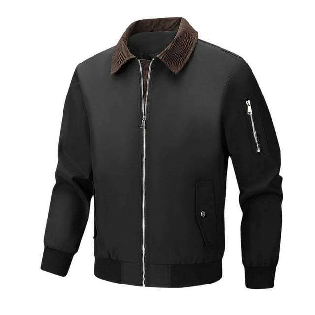 WRKEKC Veste de Travail Homme Automne Hiver Couleur Unie Légère Mode Veste de Vol Manches Longues Sans Manches Décontractée