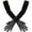 Black, variant on Opera Dance Gloves with Satin Material, Long Length for Women's Formal Events, Eco-Friendly and Elegant for Bridal and Party Wear