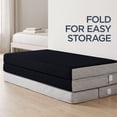 thumbnail image 4 of Best Choice Products 4in Thick Folding Portable Twin Tri-Fold Mattress w/ Carry Case, Washable Cover - Onyx Black, 4 of 7