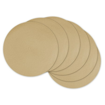 Wicker Placemats Round DII Round Woven Kitchen Placemat Set, Set of 6, 15