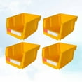 thumbnail image 3 of HEALEEP 4Pcs Firm Yellow Plastic Component Storage Box for Convenient Tool and Small Item Organization, 3 of 8