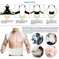 thumbnail image 4 of Corrector de postura torácico - Soporte magnético para aliviar el dolor de cuello, hombros, espalda alta y baja - Corrector de postura perfecto para la columna cervical y lumbar - Cinturón totalmente, 4 of 5
