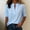 Blue, variant on OIUUAK Womens V Neck Cotton T Shirts, Summer Casual Short Sleeve Flowy Loose Fit Basic Tees Tunic Trendy Outfits 2026 Soft Breathable Everyday, Red