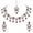 MAROON/RUBY, variant on Indian Women's Silver Plated Bollywood Fashion Jewelry Choker Set, Rhinestone Stud Prom Party Accessories Wedding Bride Earrings Necklace Set,Gift For Her Jewelry