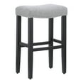 thumbnail image 6 of WestinTrends Lenox 29" Upholstered Nail Head Bar Stool, Black/Gray, 6 of 8