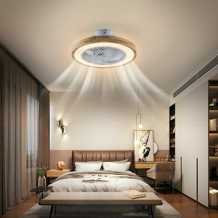 

Modern 20 Ceiling Fan Light LED Chandelier Lamp With Remote Control Living Room 20 inch LED Ceiling Fan Light with Remote Control Bedroom Living Room Chandelier Invisible Ceiling Fan With Chandelier