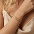 thumbnail image 6 of Flydeer Bracelets for Women Double Layer Circle Chain Bracelet Stainless Steel Yellow Valentine's Day Jewelry Gift for Women, 6 of 7