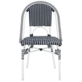 thumbnail image 4 of Safavieh Torino Outdoor Metal Dining Side Chairs - Set of 2, Navy/White, 4 of 13